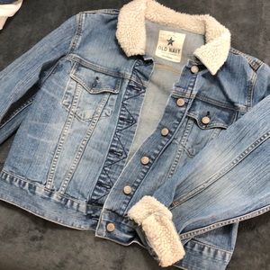 Fur jean jacket